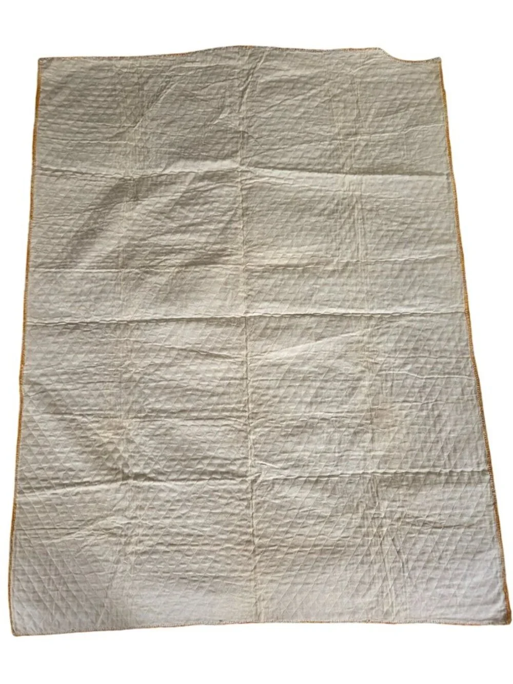 Vtg Hand-Stitched Quilted Nursery Blanket Tulip Pattern Retro Cotton Floral